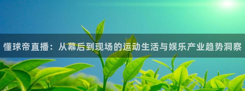51视频在线直播nba：懂球帝直播：从幕后到现场的运动生活与娱乐产业趋势洞察